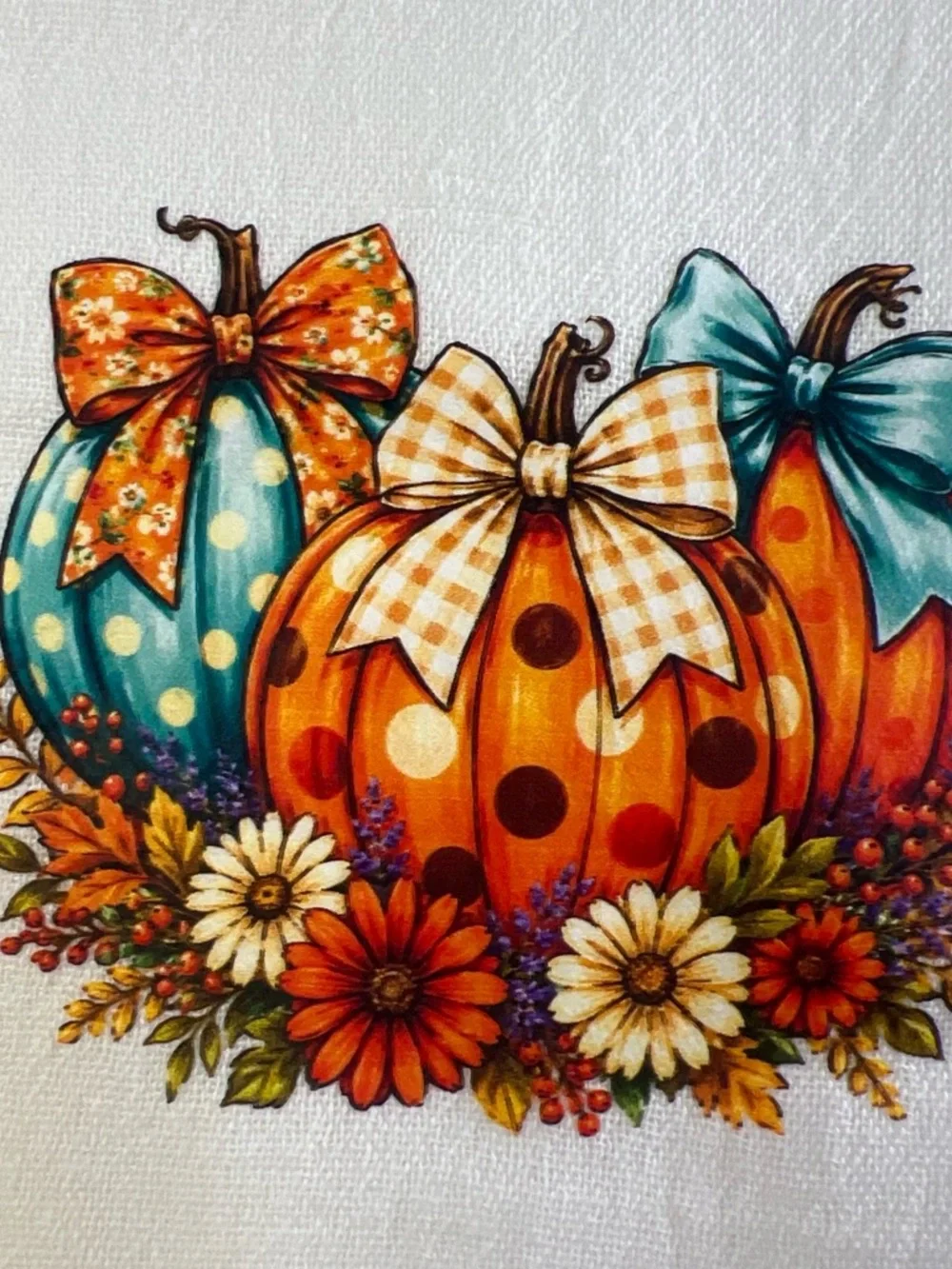 Fall Pumpkin Kitchen Towel Autumn Pumpkin Decorative Dish Towel